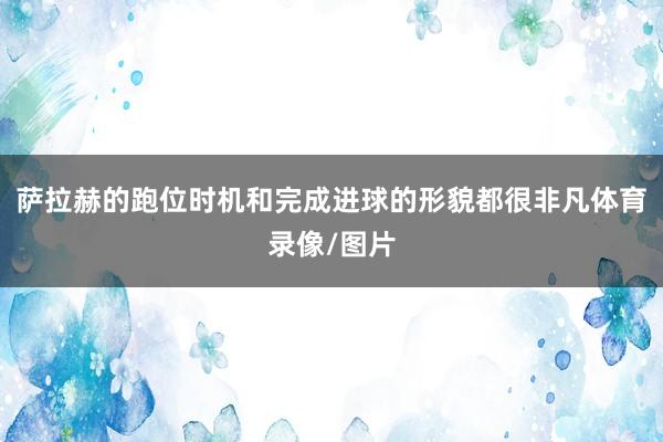 萨拉赫的跑位时机和完成进球的形貌都很非凡体育录像/图片