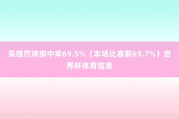 枭雄罚球掷中率69.5%（本场比赛前69.7%）世界杯体育信息
