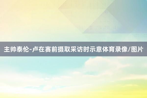 主帅泰伦-卢在赛前摄取采访时示意体育录像/图片