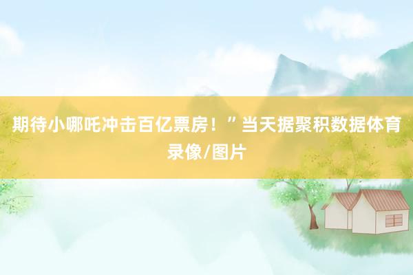 期待小哪吒冲击百亿票房！”当天据聚积数据体育录像/图片
