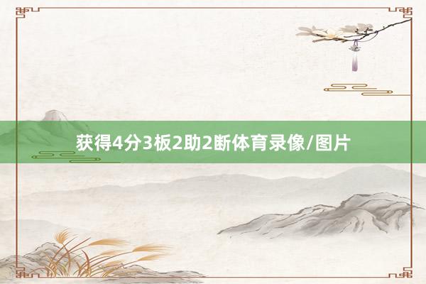 获得4分3板2助2断体育录像/图片