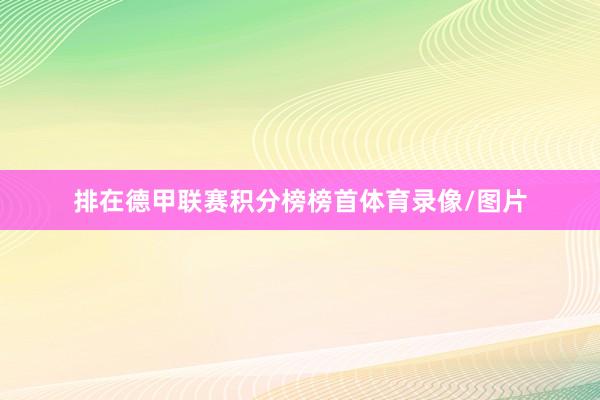 排在德甲联赛积分榜榜首体育录像/图片