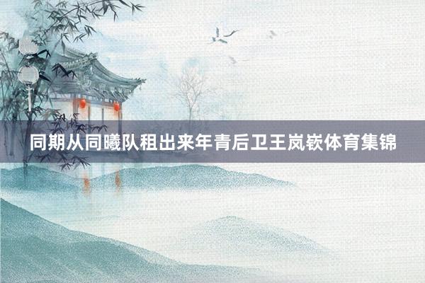 同期从同曦队租出来年青后卫王岚嵚体育集锦
