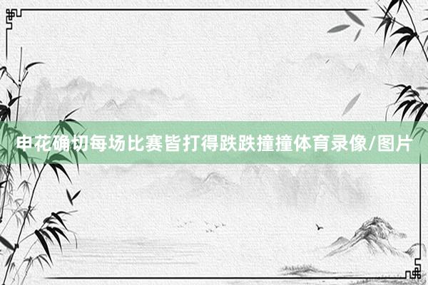 申花确切每场比赛皆打得跌跌撞撞体育录像/图片