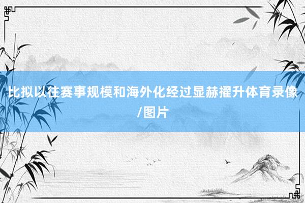 比拟以往赛事规模和海外化经过显赫擢升体育录像/图片
