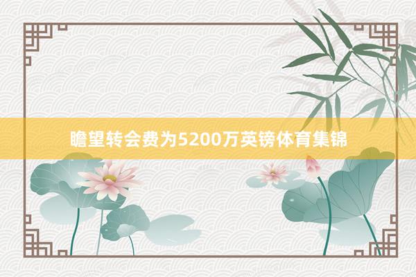 瞻望转会费为5200万英镑体育集锦