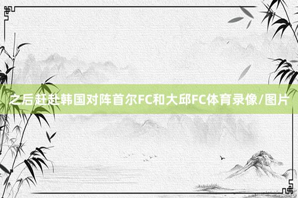 之后赶赴韩国对阵首尔FC和大邱FC体育录像/图片
