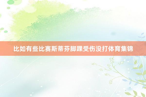 比如有些比赛斯蒂芬脚踝受伤没打体育集锦