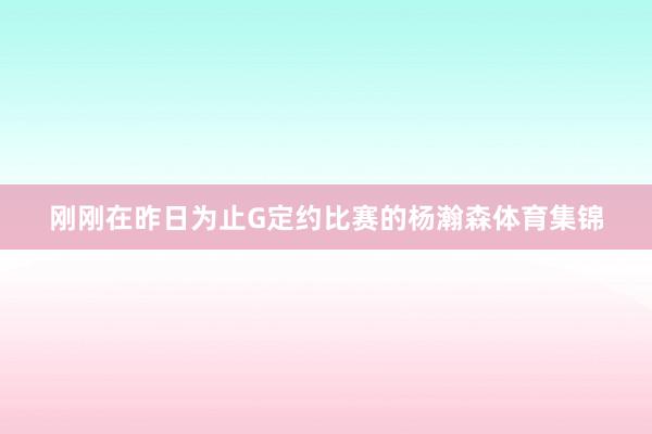 刚刚在昨日为止G定约比赛的杨瀚森体育集锦