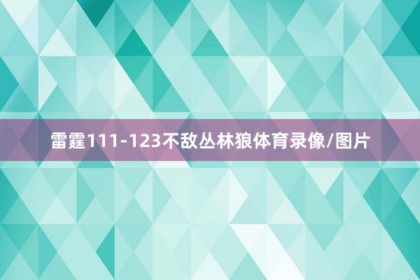 雷霆111-123不敌丛林狼体育录像/图片