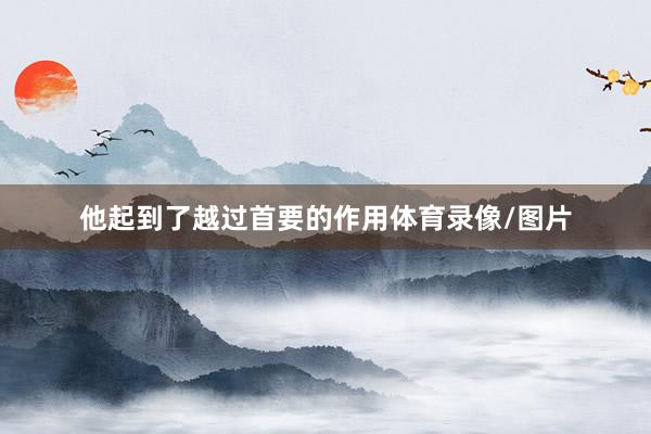 他起到了越过首要的作用体育录像/图片