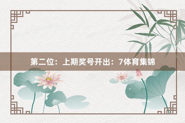 第二位：上期奖号开出：7体育集锦