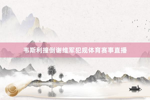 韦斯利撞倒谢维军犯规体育赛事直播