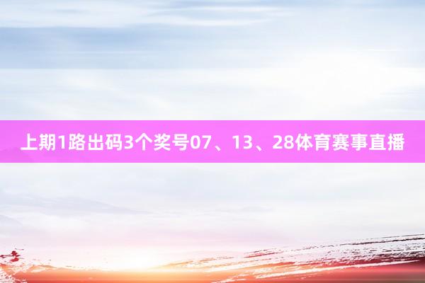 上期1路出码3个奖号07、13、28体育赛事直播