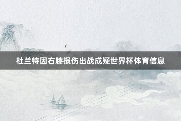 杜兰特因右膝损伤出战成疑世界杯体育信息